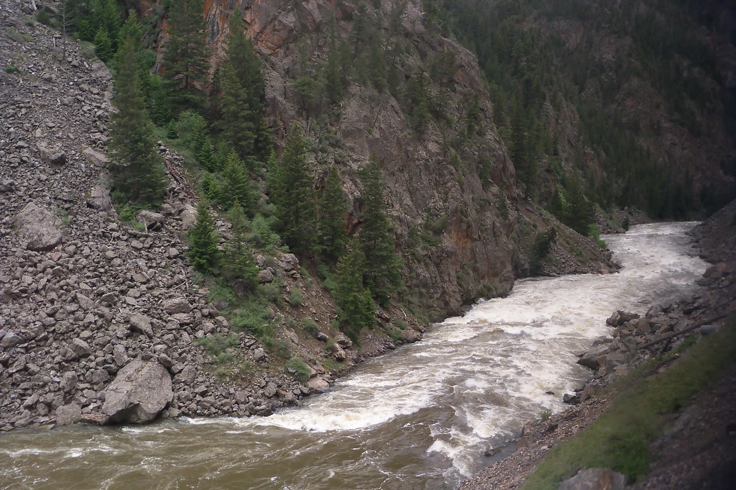 Colorado River in Upper Gore Canyon from the Amtrak California Zephyr train