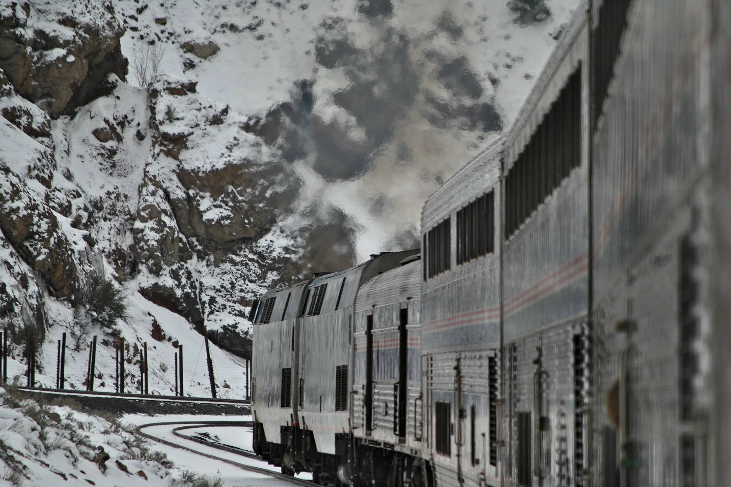 Westbound California Zephyr at Floriston California