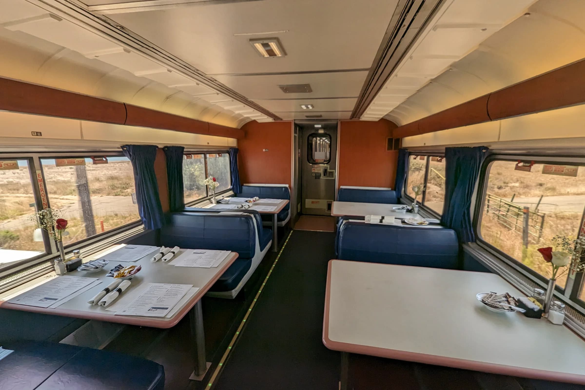 Dining Car on an Amtrak Superliner