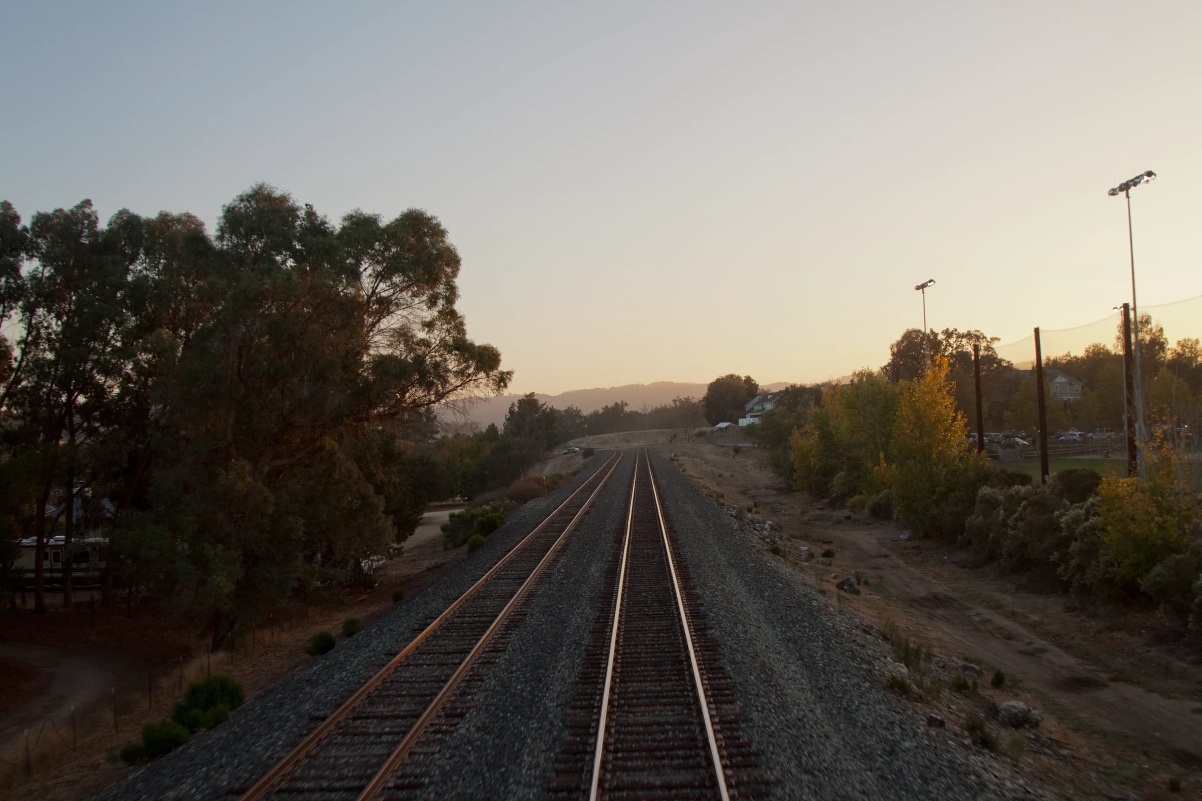 Twilight on the Coast Starlight between Los Angeles and San Francisco