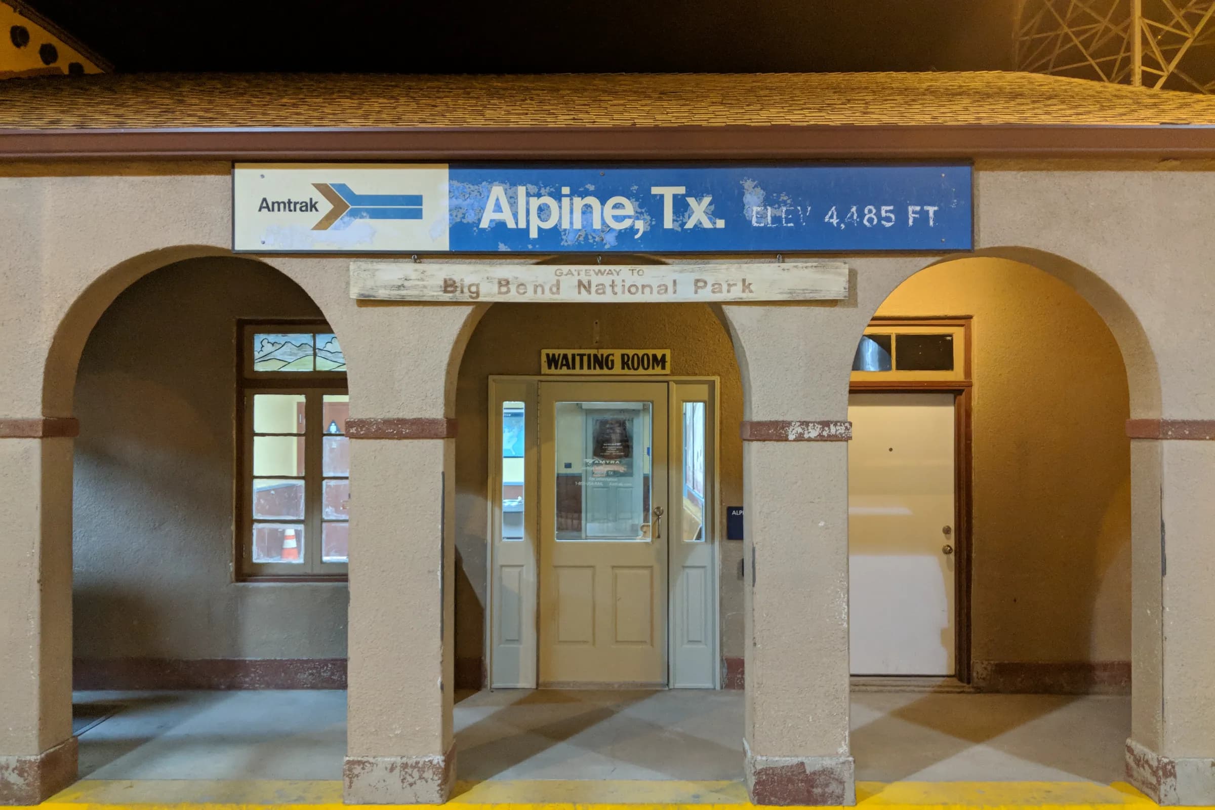 Amtrak Station at Alpine, Texas