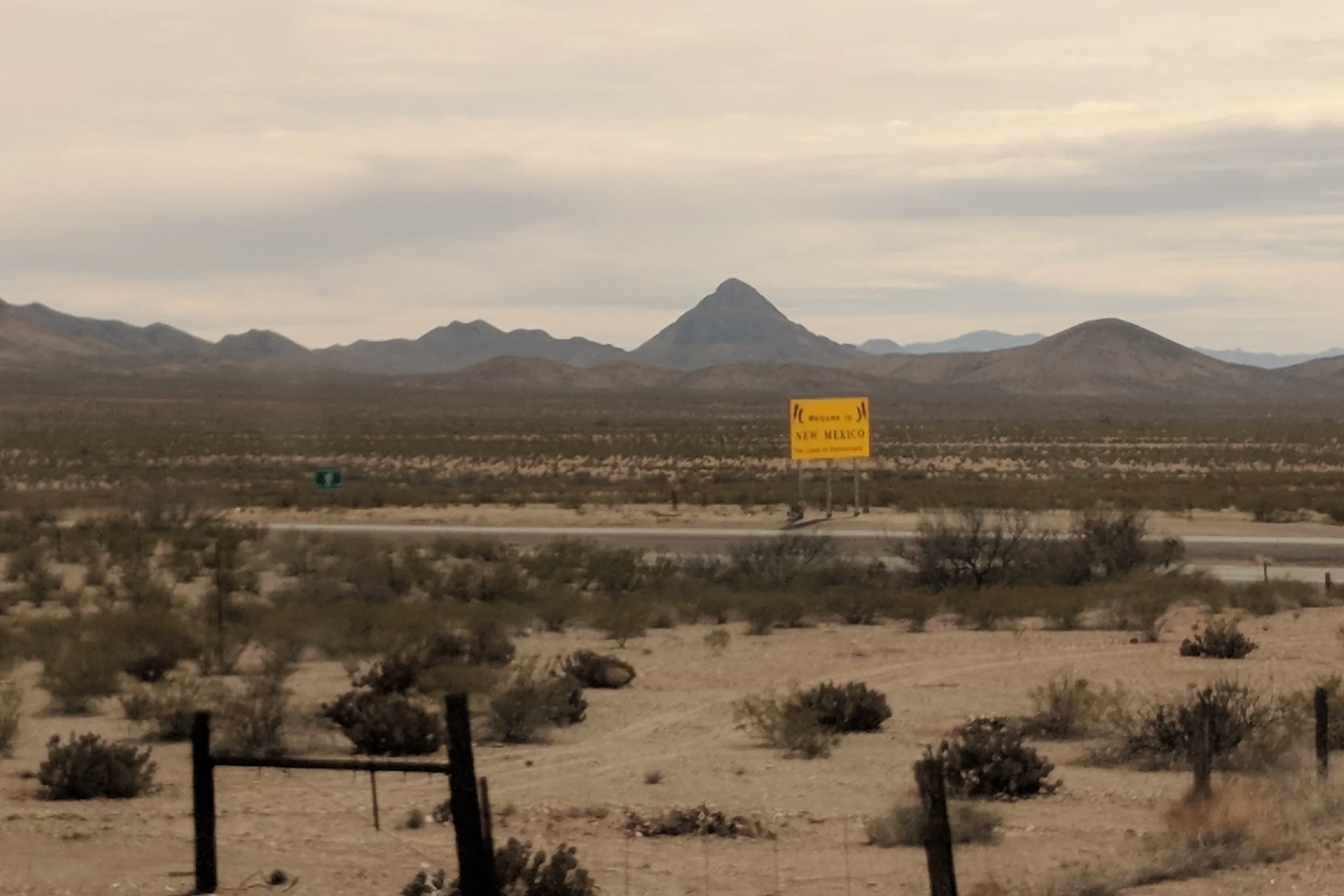 New Mexico - Arizona Border from the Sunset Limited