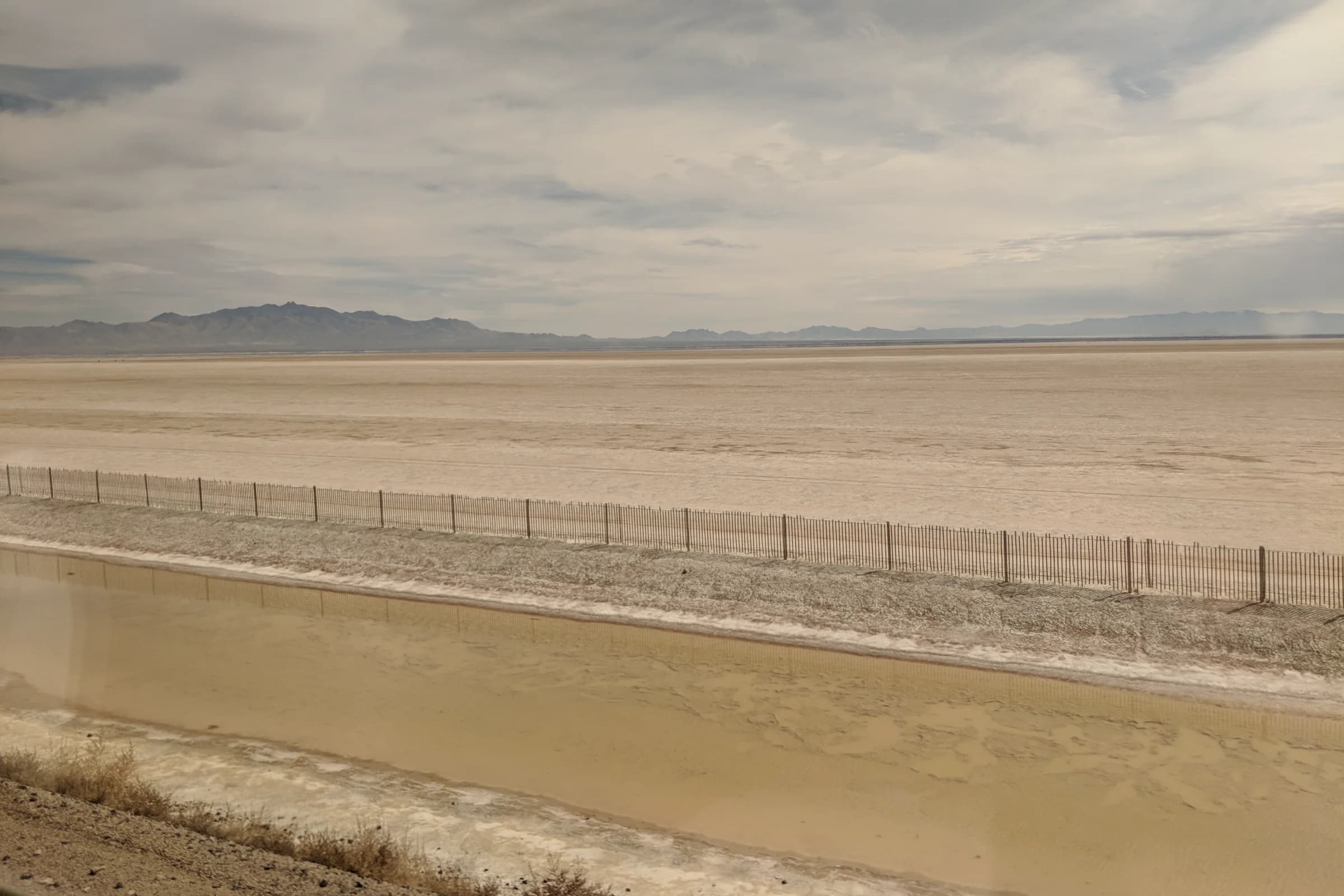 The Willcox Playa Dry Lake in Arizona as seen from the Sunset Limited